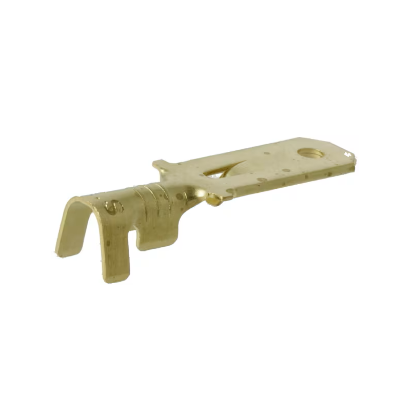 Papuci electric tată 6,3x0,8mm ștecăr plat cu element blocare alb pentru instalații electrice profesionale