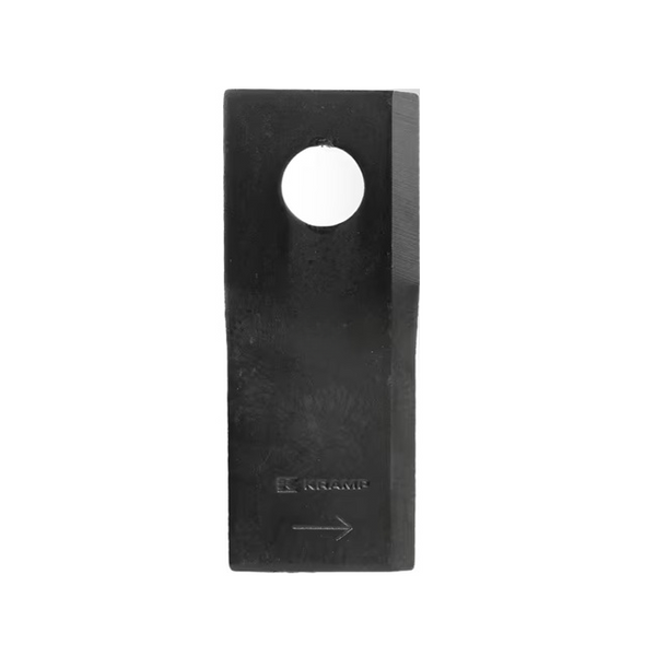 Lamă cositoare dreapta 115x48x4mm orificiu rotund 19mm compatibilă Claas - vedere față