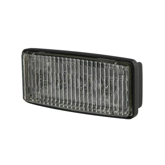 Lampă de lucru LED 20W 1750lm dreptunghiulară, vedere față, lentilă transparentă flood 50°, IP67