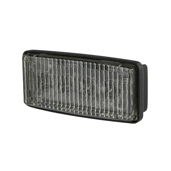 Lampă de lucru LED 20W 1750lm dreptunghiulară, vedere față, lentilă transparentă flood 50°, IP67