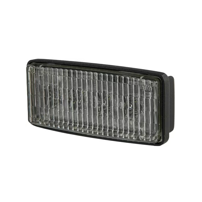 Lampă de lucru LED 20W 1750lm dreptunghiulară, vedere față, lentilă transparentă flood 50°, IP67
