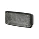 Lampă de lucru LED 20W 1750lm dreptunghiulară, vedere față, lentilă transparentă flood 50°, IP67