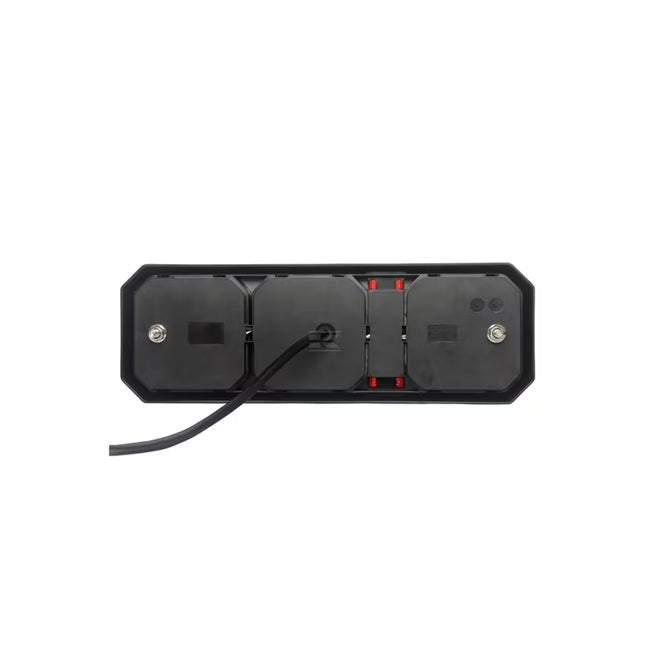 Spatele lămpii LED LA40091 cu conector cablu orificii de montare 241mm și șuruburi de fixare

