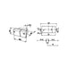 Lampă față stângă Fiat universal dimensiuni 169x90x62mm desen tehnic