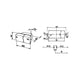 Lampă față stângă Fiat universal dimensiuni 169x90x62mm desen tehnic