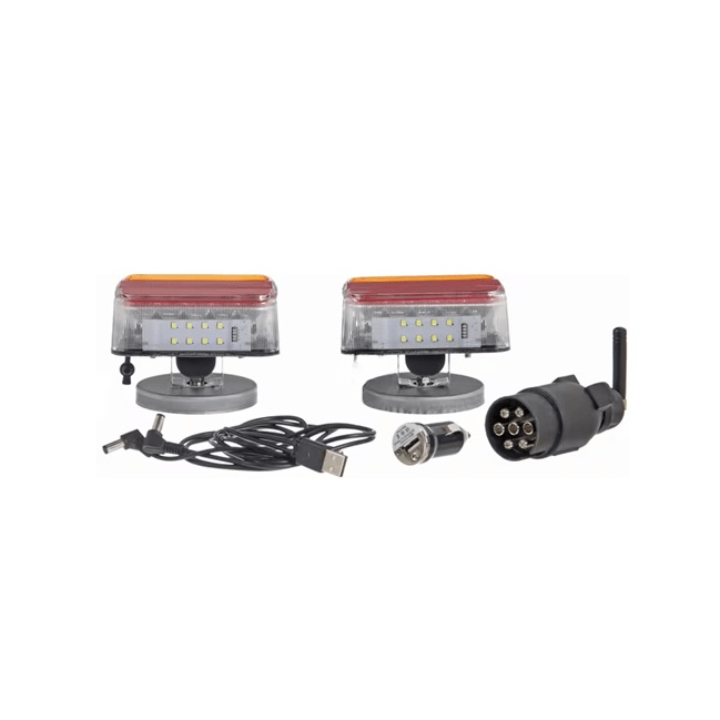 Lămpi LED profesionale pătrate 106x98mm cu carcasă aluminiu policarbonat, indicator nivel încărcare, rezistență temperaturi extreme -30°C până +60°C