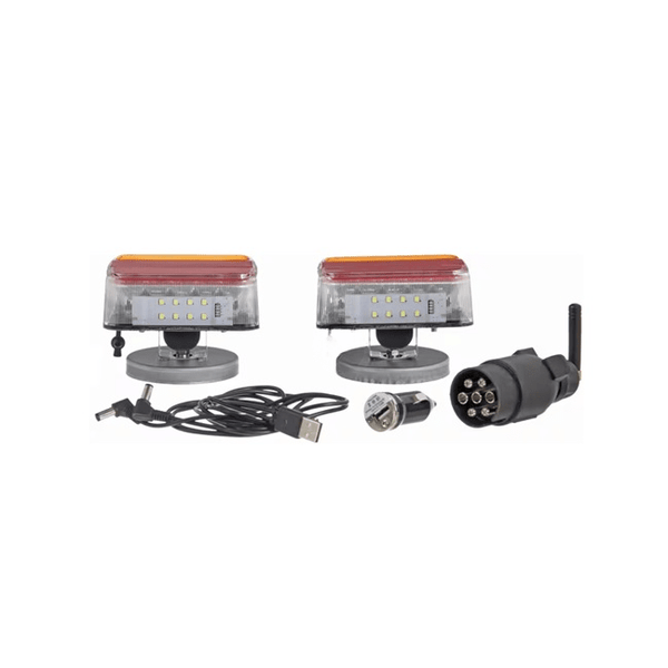 Lămpi LED profesionale pătrate 106x98mm cu carcasă aluminiu policarbonat, indicator nivel încărcare, rezistență temperaturi extreme -30°C până +60°C