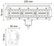 Detaliu lampă de lucru LED 180W din aluminiu turnat IP67 pentru utilaje agricole