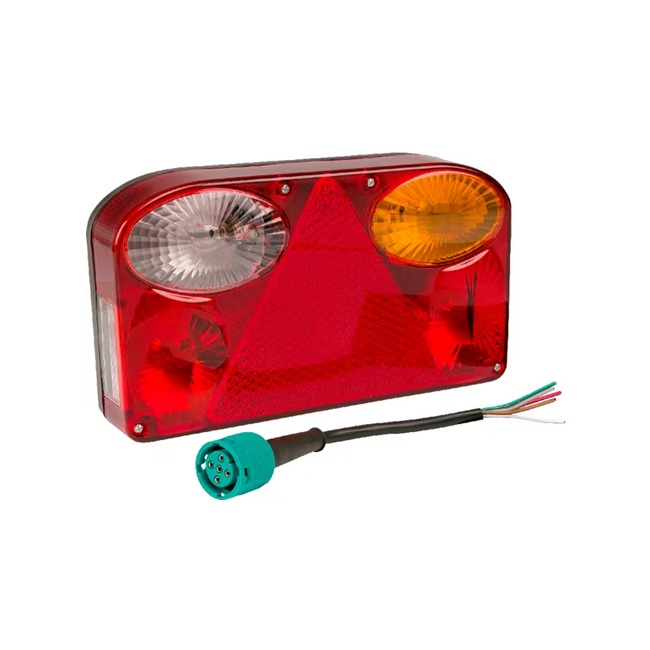 Lampă spate dreptunghiulară dreapta 235x135x52mm 12V 24V halogen universală pentru utilaje agricole