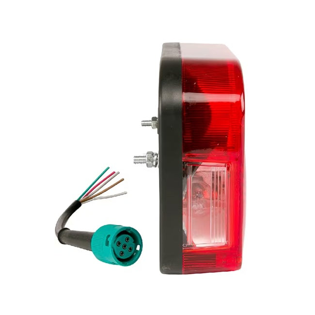 Lampă spate dreapta vedere laterală cu dimensiuni 235x135x52mm și protecție IP56