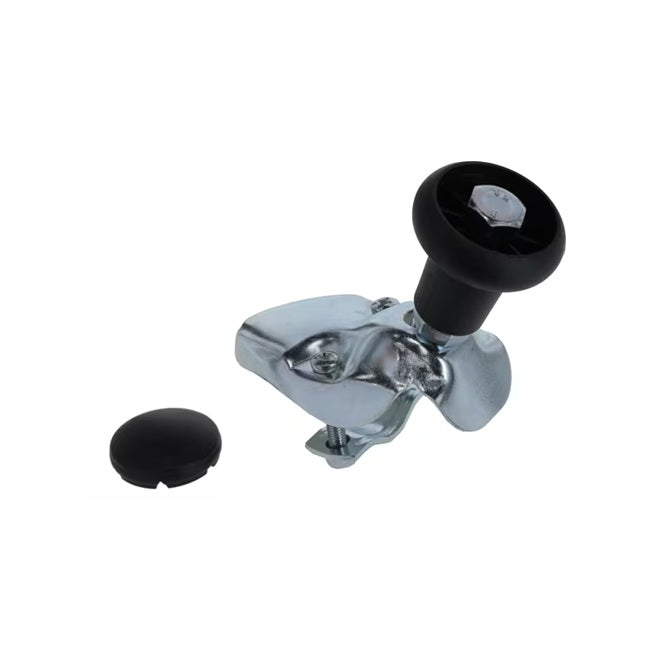 Mâner volan ergonomic negru - vedere laterală cu detalii de prindere