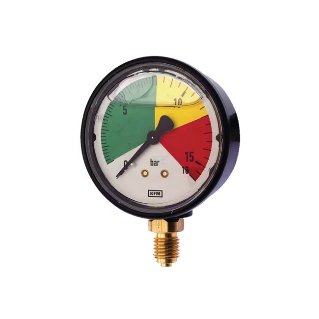 Manometru cu glicerină WIKA 0-16 bari, conectare inferioară M12, carcasă 63mm
