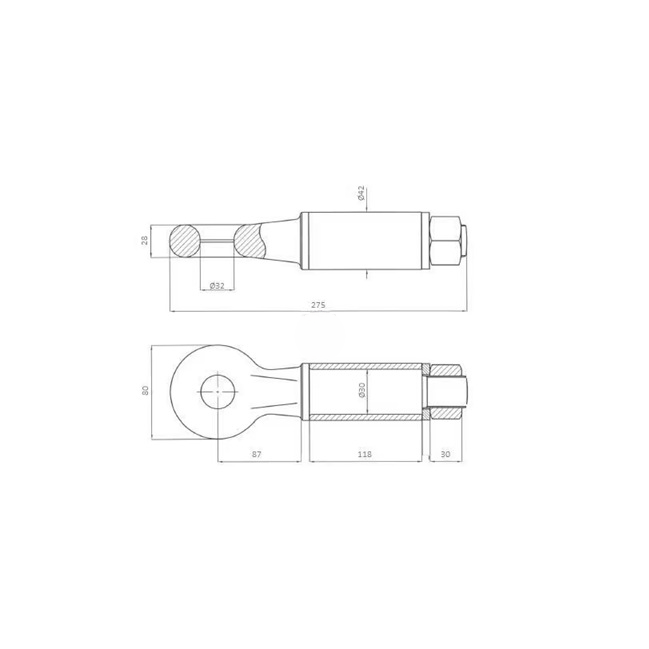 Inel tractare rotativ 2 tone XAB Trade diametru 32mm sistem rotativ 360° pentru utilaje agricole și vehicule comerciale
