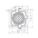 Desen tehnic placă rotativă TS90270GP - dimensiuni 540x410mm, diametru 240mm, rotație 360°