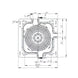Desen tehnic placă rotativă TS90270GP - dimensiuni 540x410mm, diametru 240mm, rotație 360°