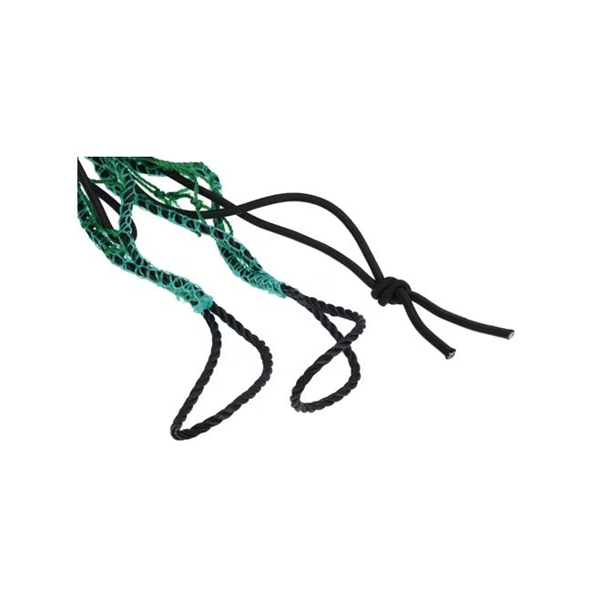 Plasă cargo verde 4.50x2.10m detaliu cordon elastic fixare remorcă