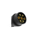 Conector tată PVC pentru remorcă cu 7 pini, rezistent la intemperii, tensiune 12-24V