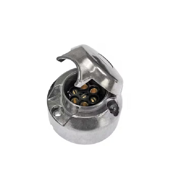 Priză electrică 7 poli din metal cu conexiune tată pentru remorcă, compatibilă 12-24V