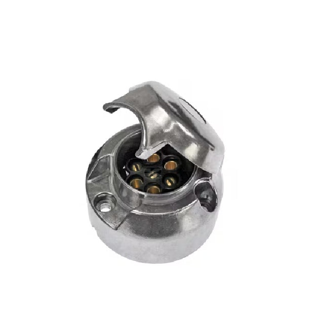 Priză electrică 7 poli din metal cu conexiune tată pentru remorcă, compatibilă 12-24V