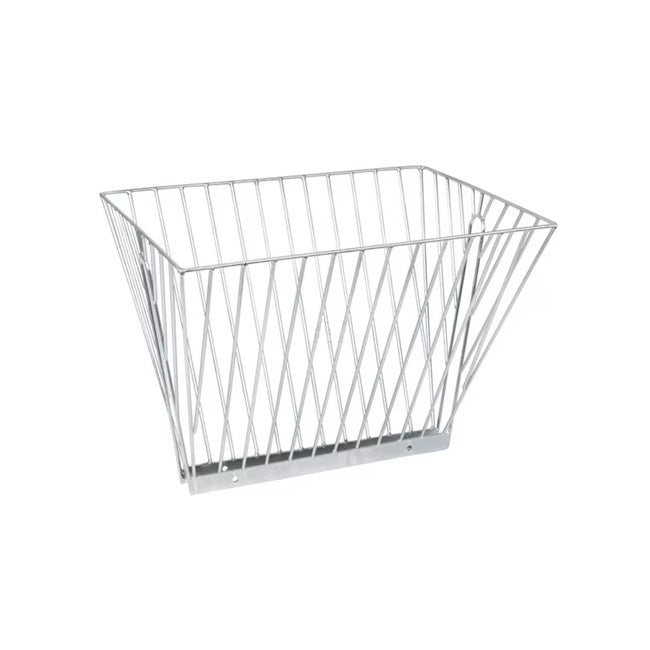 Rastel dublu pentru fân galvanizat Kerbl, distanță bare 40mm, 62,5x48x51cm, montare pe perete sau cutie