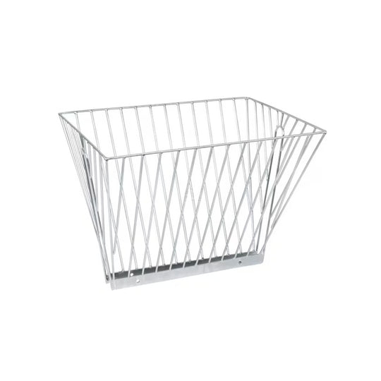 Rastel dublu pentru fân galvanizat Kerbl, distanță bare 40mm, 62,5x48x51cm, montare pe perete sau cutie