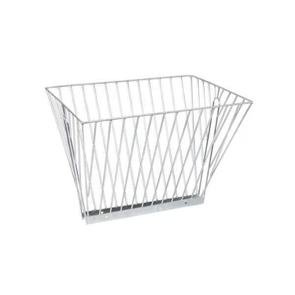 Rastel dublu pentru fân galvanizat Kerbl, distanță bare 40mm, 62,5x48x51cm, montare pe perete sau cutie