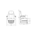 Scaun tractor XAB Trade TS48000GP - specificații tehnice detaliate cu dimensiuni