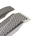 Detaliu al rampelor RS15500 din aluminiu, cu profil perforat antiderapant și capete de sprijin