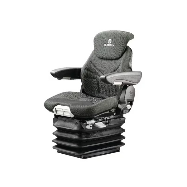 Scaun profesional Grammer Maximo Comfort Plus MSG95A/731 cu suspensie pneumatică și tapițerie neagră pentru tractoare