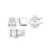 Scaun PVC galben pentru stivuitor schemă montaj detaliat dimensiuni 380x430x363mm, construcție fără suspensie, 