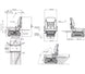 Desen tehnic scaun K-Lux pneumatic - unghiuri reglare spătar 85°/30° și dimensiuni