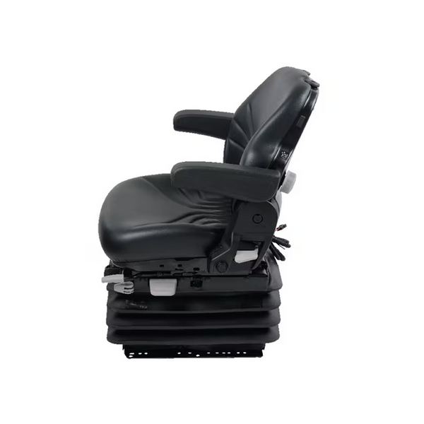 Scaun pneumatic Grammer MSG95G/731 Maximo Comfort cu tapițerie PVC neagră și reglare înălțime 8 cm - vedere laterală