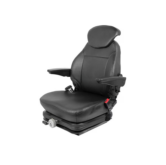 Scaun tractor PVC XAB Trade cu suspensie mecanică 5cm și centură siguranță pentru utilaje agricole