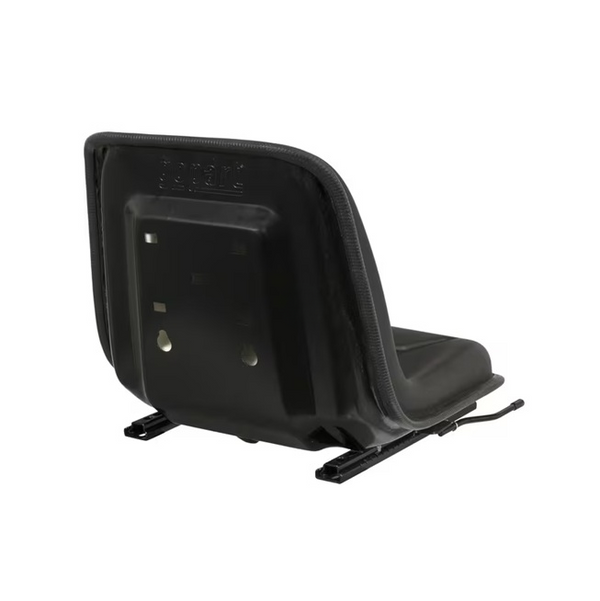 Scaun industrial PVC fără suspensie pentru stivuitor - vedere spate cu sistem de montare
