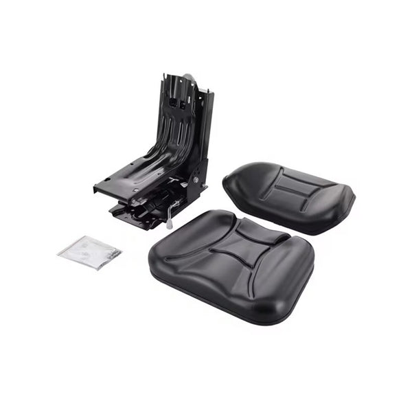 Scaun tractor TS21000 suspensie mecanică PVC negru - cadru metalic, pernă șezut și spătar demontate