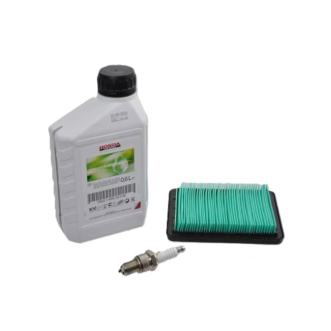 Conținut kit service: Filtru de aer, Bujie, Ulei motor SAE 10W-30 Honda (0.6 L)&nbsp;
