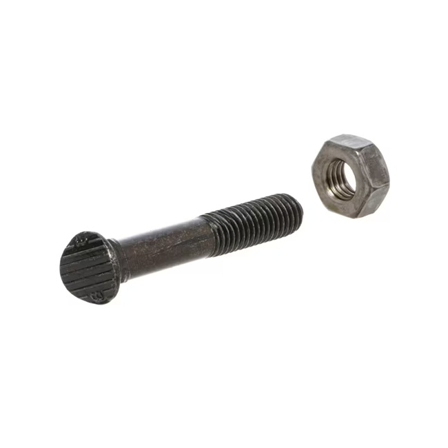 Șurub plug cap conic M10x60mm cu piuliță calitate 8.8 pentru utilaje agricole