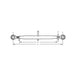Desen tehnic tirant central 450mm cu dimensiuni filet M36 și lungime reglabilă 610-830mm