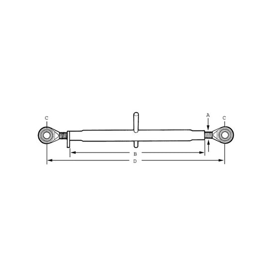 Tirant central ochi/ochi 300mm M30 categoria 2/2 - detaliu conexiune
