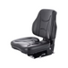 Scaun tractor confortabil PVC negru - vedere frontala
