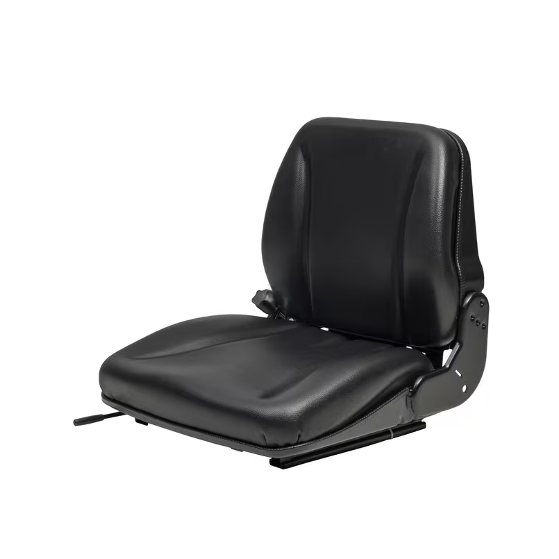 Scaun motostivuitor cu suspensie mecanică, tapițerie PVC negru, vedere față - TS30000GP
