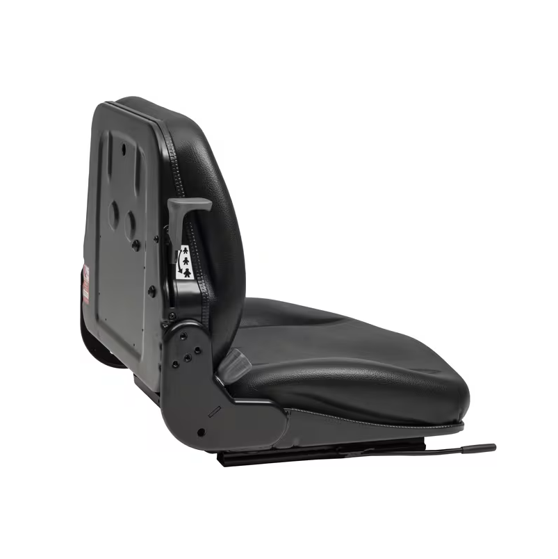 Scaun motostivuitor cu suspensie mecanică, tapițerie PVC negru, vedere spate - TS30000GP