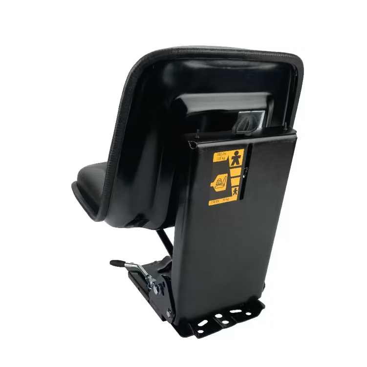 Scaun cu suspensie mecanică TS49100KR - vedere spate, tapițerie PVC neagră