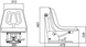 Scaun cu suspensie mecanică TS49100KR - desen tehnic, dimensiuni 380x478x497 mm